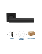 Sluitwerkpakket 2051 Squared 20 regular loop ZWART