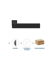 Sluitwerkpakket 815 Quadrate 28 minimal loop ZWART