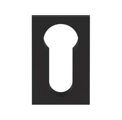 Cilinderrozet Squared minimal ZWART