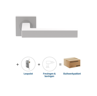 Sluitwerkpakket 2055 Squared 20 regular loop WIT