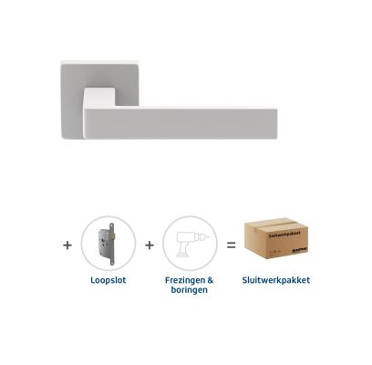 Sluitwerkpakket 2079 Quadrate 28 regular loop WIT