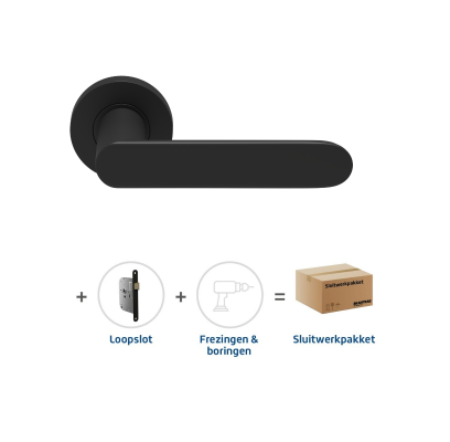 Sluitwerkpakket 2147 Arc 24 regular loop ZWART