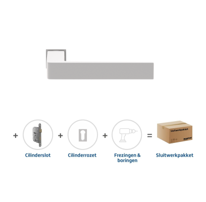 Sluitwerkpakket 836 Quadrate 28 minimal cilinder WIT