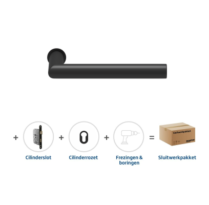 Sluitwerkpakket 839 Orbit 19 minimal cilinder ZWART
